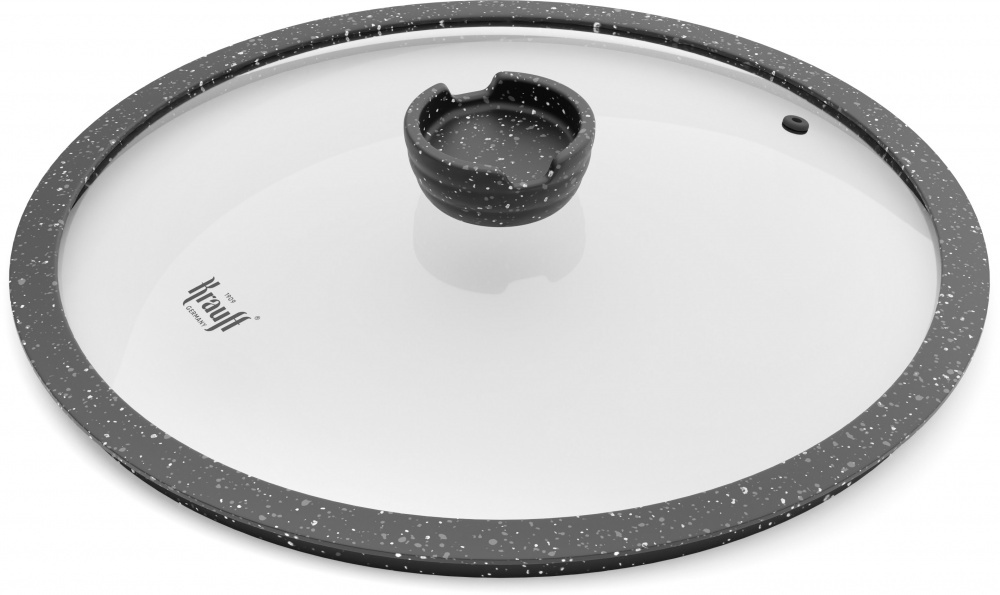 Крышка стеклянная Krauff с силиконовым ободком 28 см 29-305-092