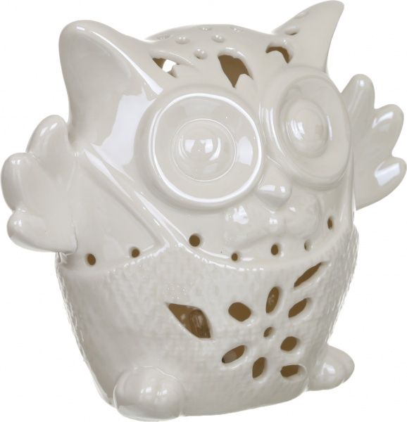 Декорація новорічна Сувенір Сова led 13х11 см ZY5158W 