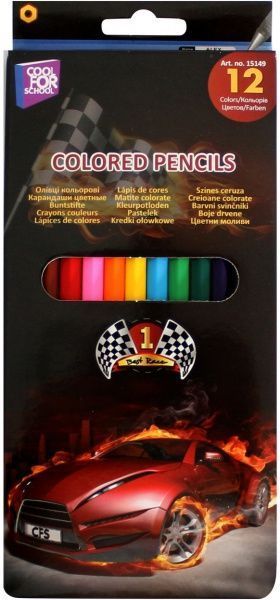 Олівці кольорові Racing CF15149 12 шт. Cool For School