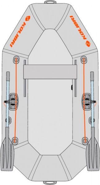 Лодка надувная Kolibri К-210 без пайола зеленый