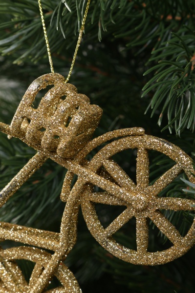 Декоративна підвіска Велосипед 12 см HFF240G золотий