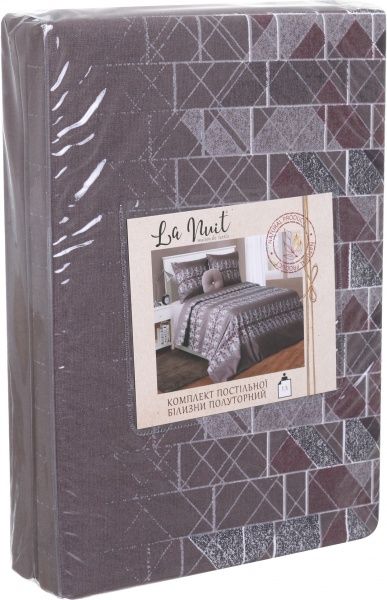 Комплект постільної білизни Діметрі 1,5 фіолетовий із малюнком La Nuit 