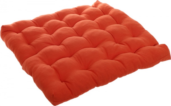 Подушка Bella Vita Duk стеганая оранжевая 38х38х5 см