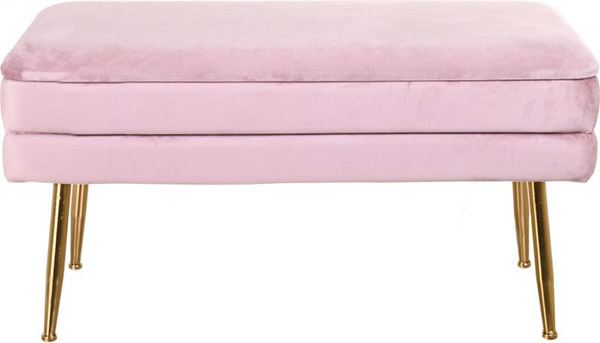 Сундук-пуф Pierre 79,5х37,5х42 см пудровый