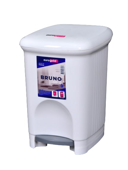 Відро з педаллю Eurogold BRUNO 16 л білий 841116