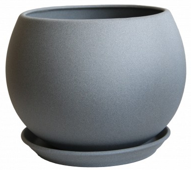 Вазон керамічний Оріана-Запоріжкераміка Куля крошка круглий 1,4 л металік (037-2-204) 