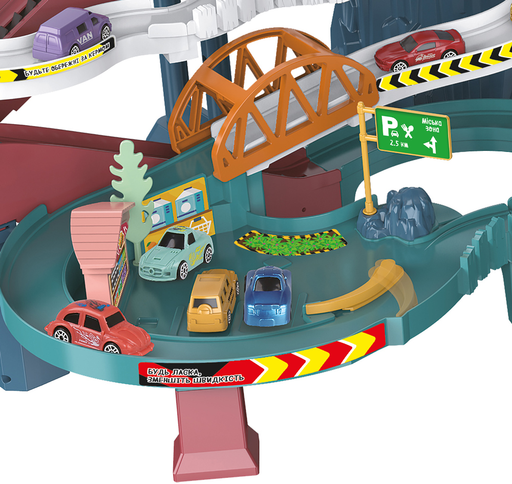 Ігровий набір ZIPP Toys Dino автотрек-серпантин електричний (6 машинок) 532.01.25