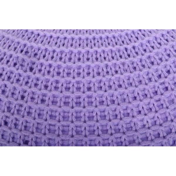 Пуф Бонді в'язаний 40x28 см фіолетовий 