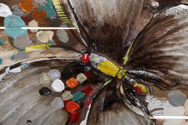 Картина Метелики пастельні 64x130 см 