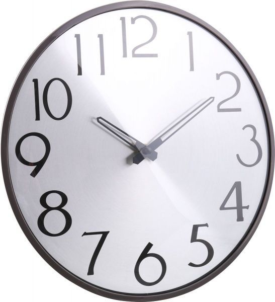 Часы настенные Moon 30,5 см серебряный