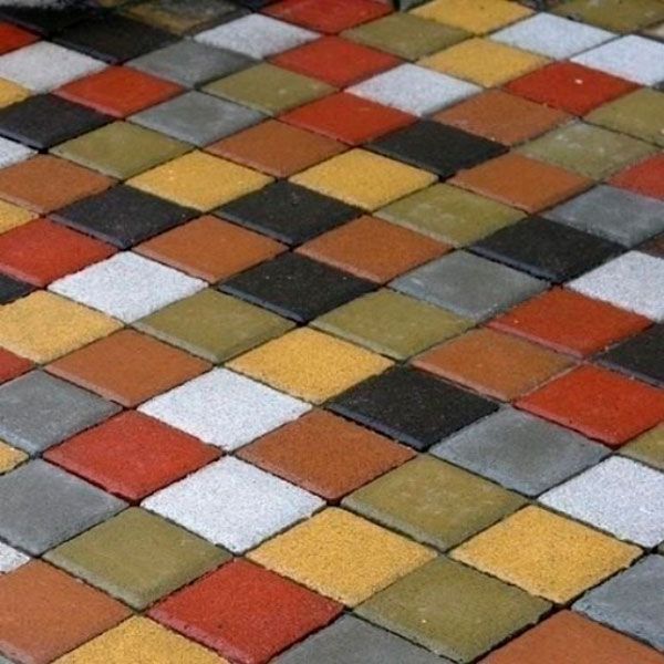 Тротуарная плитка Золотой Мандарин квадрат малый персиковый 100х100х60