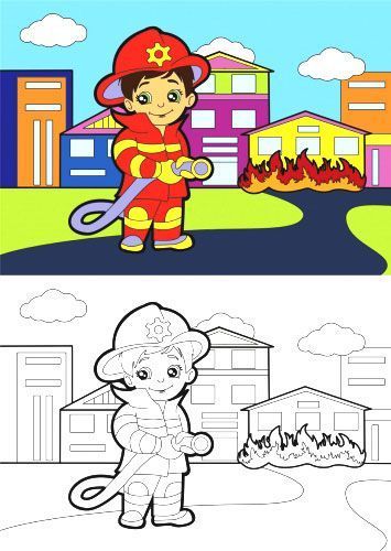 Раскраска «Professions» 4402647021176