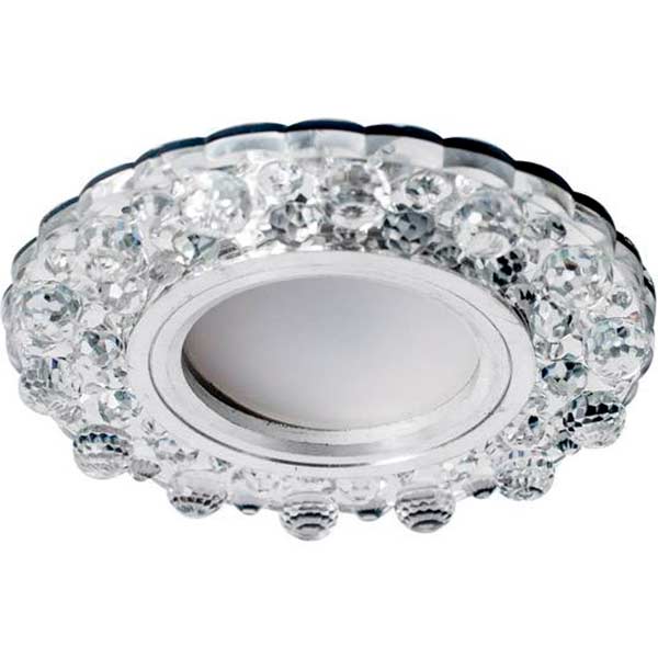 Світильник точковий Светкомплект SVC 100 з LED-підсвіткою 7 Вт GU5.3 прозорий/хром 