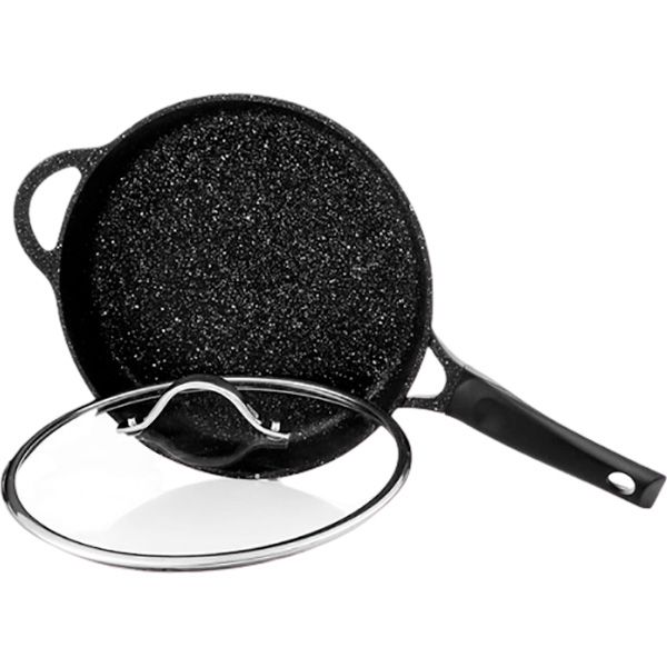 Сковорода з кришкою Premium Granite InduСtion Line 28 см 89455 Vinzer