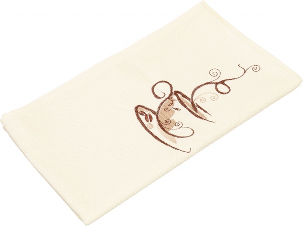 Дорожка Кофе 398-21/00 140x40 см белый с рисунком Эдельвика 