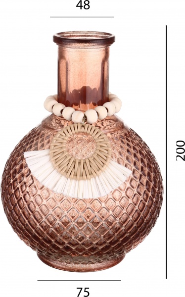 Набор ваз HOFF стеклянных Boho 3 шт 4271 терракотовый/серый/бежевый 