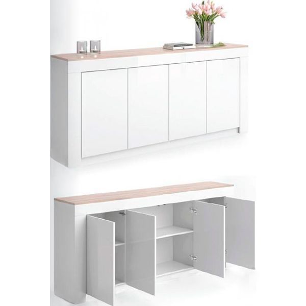 Комод Embawood Рома белый/дуб сонома