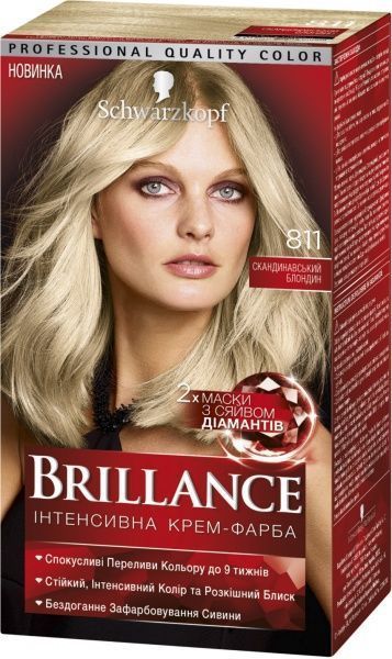 Крем-фарба для волосся Brillance Brillance №811 скандинавський блондин 142,5 мл