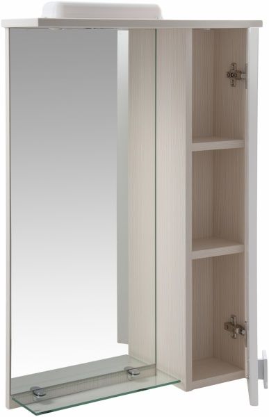 Дзеркало з шафкою Мойдодир ДОМИНО-50х80 Беж. (Дзеркальний) 