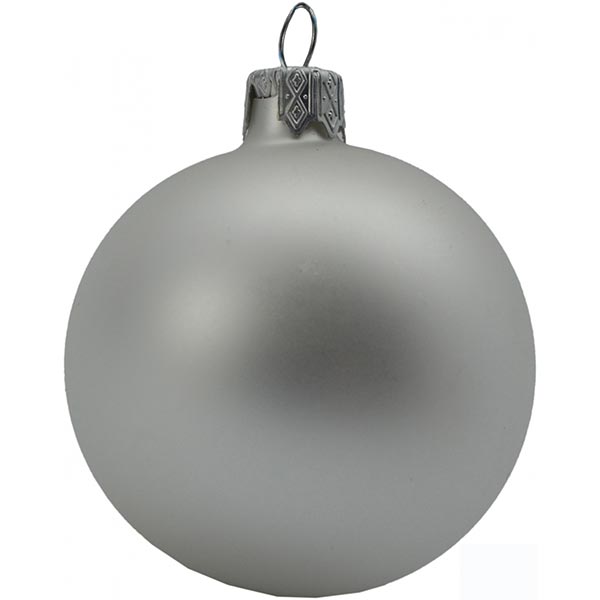 Шар стеклянный d50 серебряный