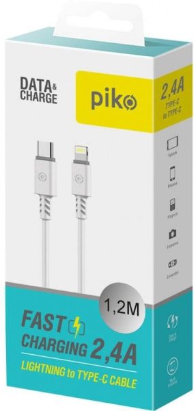 Кабель Intaleo USB Type-C-Lightning (31278511) 1,2 м білий 