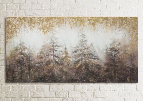Картина Рассвет в лесу 70x140 см Юрис Проф Арт 