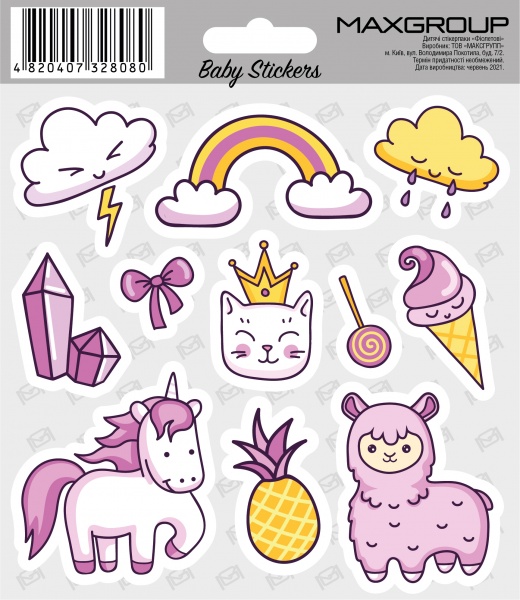 Набор наклеек MAXGROUP Фиолетовые NM-100