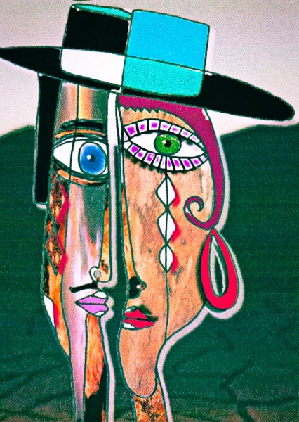 Репродукция Портрет абстракция 35x50 см Арт Фемелі 