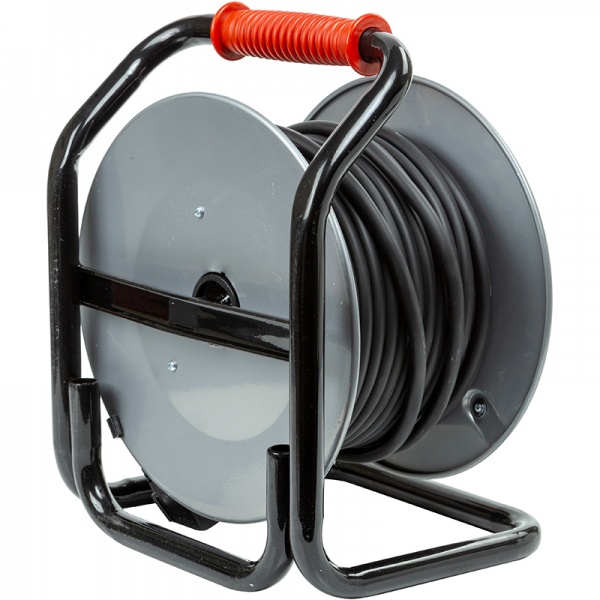 Удлинитель на катушке PowerPlant JY-20022/25 с заземлением 4 гн. 25 м EX610525 