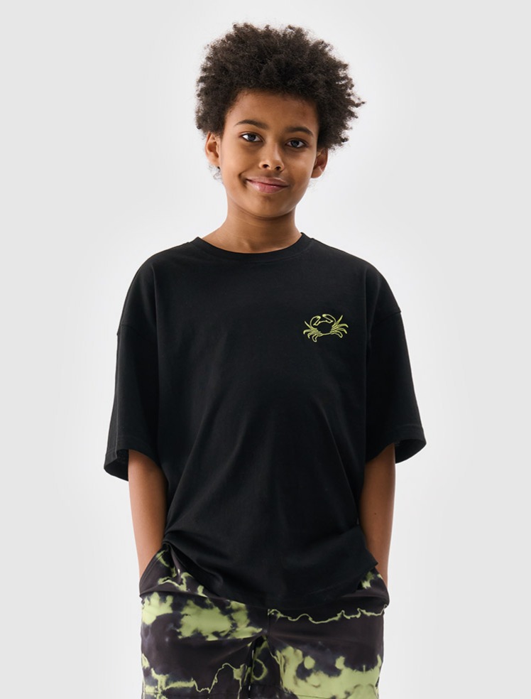 Футболка 4F TSHIRT M1914 4FJWSS25TTSHM1914-20S р.122 чорний