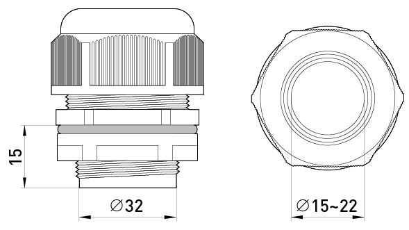Кабельный ввод E.NEXT e.mg.stand.32 черный