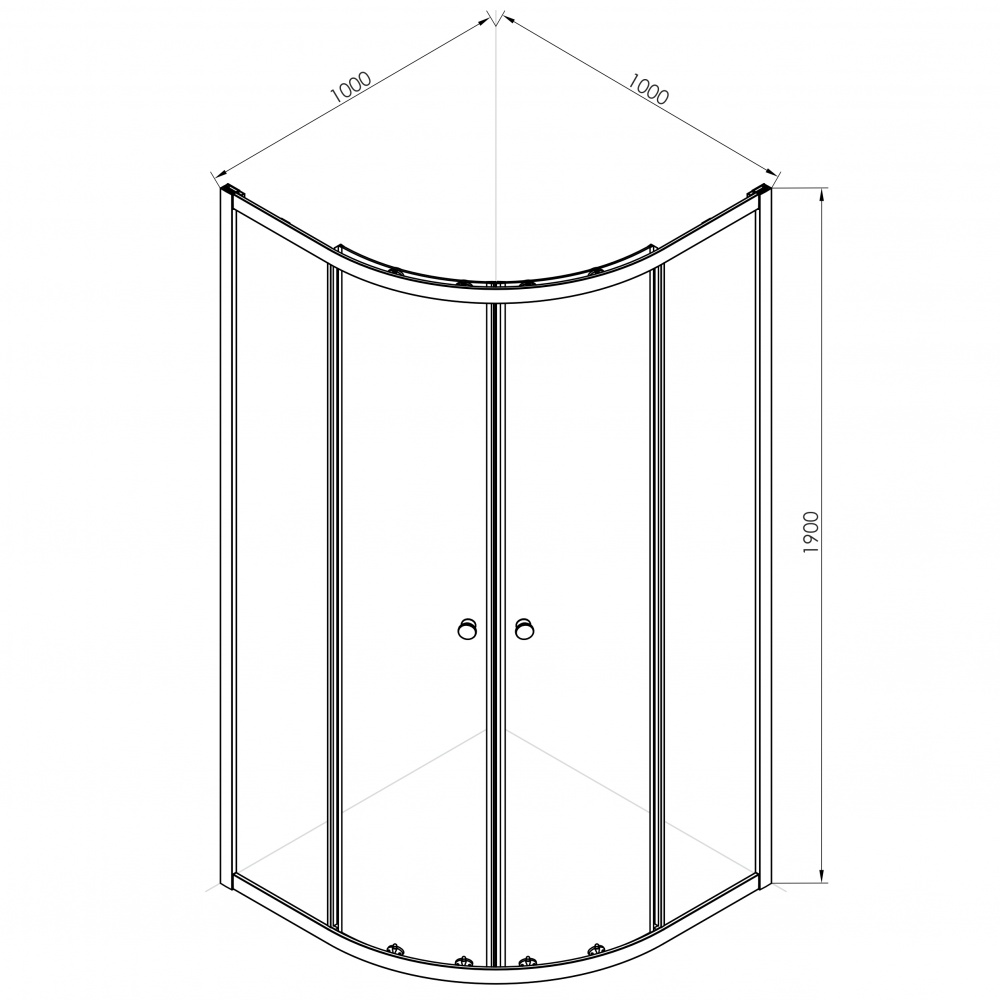 Душевое ограждение RJ 100*100*190 см