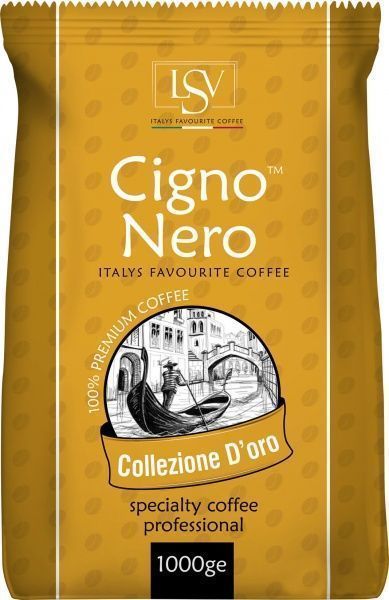 Кава в зернах Cigno Nero Collezione D'orо 1000 г (4820154091237) 