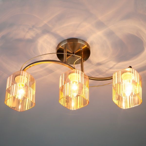 Люстра потолочная Strotskis Susan 30124/3 3x60 Вт E27 античная бронза 