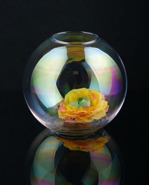 Ваза ластер акваріум перлинова 18,5х16,5 см Luna