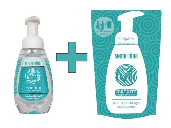 Мыло-пенка Manorm 900 мл 2 шт./уп.