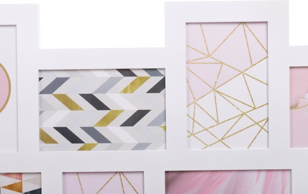 Фотоколлаж Grand 118,1х36х1,8 см 14 фото 10x15 см белый 