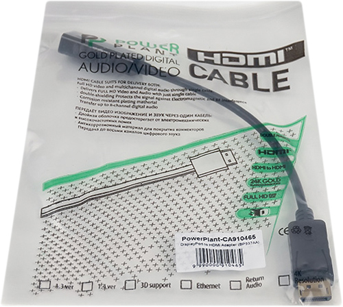 Перехідник PowerPlant DisplayPort - HDMI