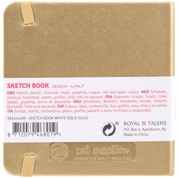 Блокнот для графики Rosa Talent White Gold 12x12 см 9314144M 