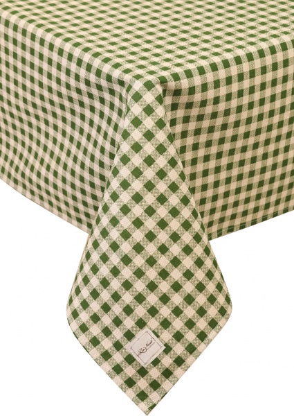 Скатертина Lucy Зелена клітинка 133x110 см зелений La Nuit 