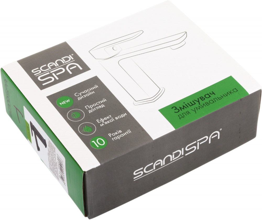 Змішувач для умивальника ScandiSPA TOR матовий чорний