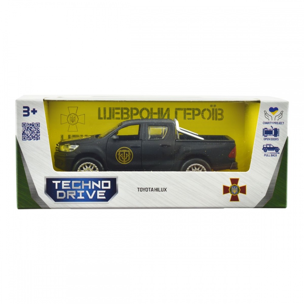 Автомодель TechnoDrive 1:32 серії Шеврони Героїв Toyota Hilux Спартан KM6118