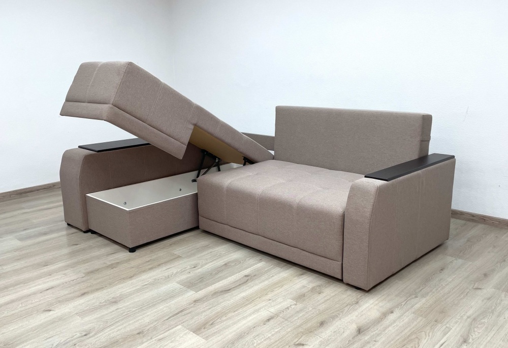 Диван угловой Элегант ЕпиСофт ДИЖОН левый капучино 2400x1660x900 мм