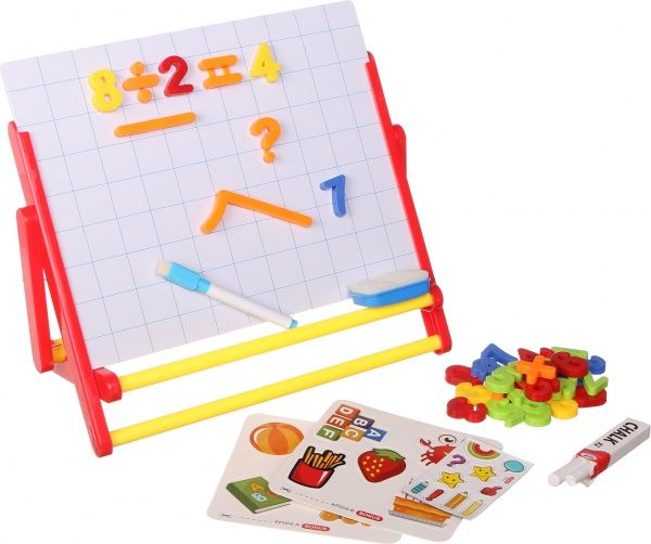 Магнитная доска для рисования Shantou с набором цифр желтая