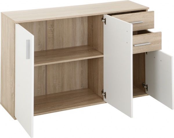 Комод VMV Holding Бобби КОМ 3D2S дуб сонома/белый 