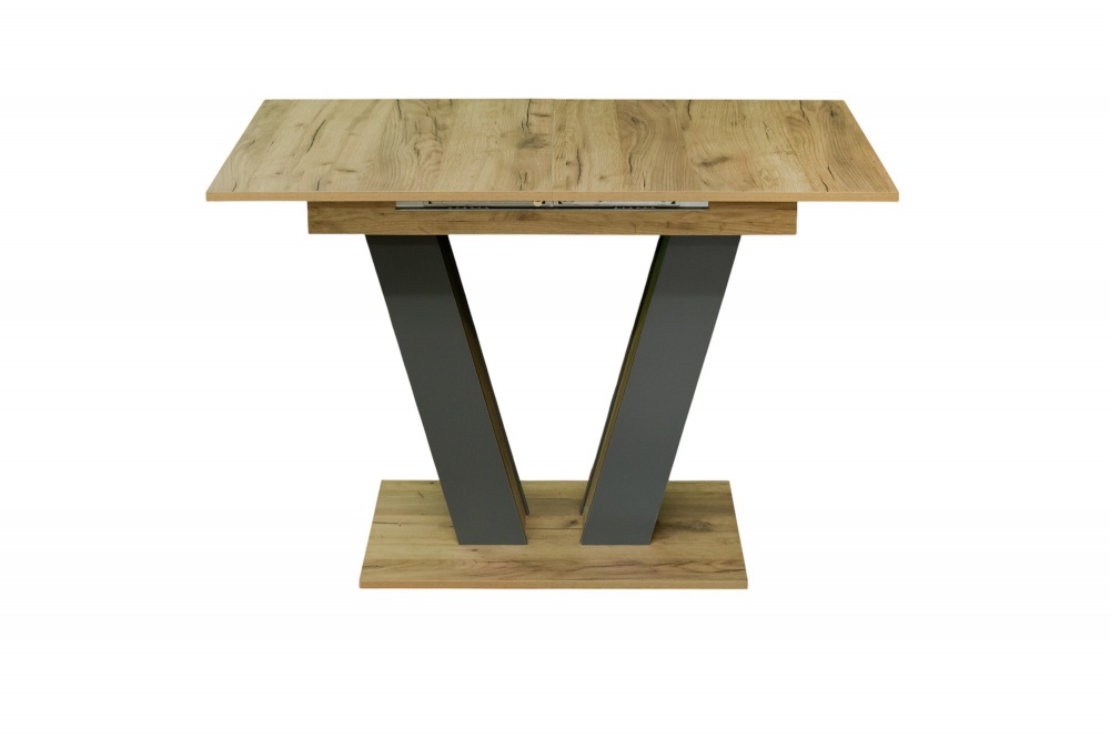 Стол обеденный 1100(1450)x700x765мм дуб крафт золотой/дуб/графит