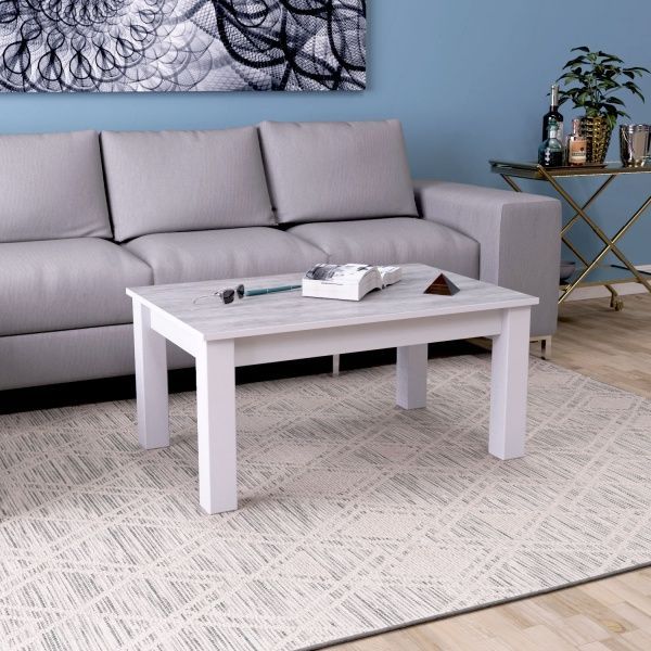 Стол журнальный B-Jet урбан лайт/белый 902x596x421мм Art in Head 