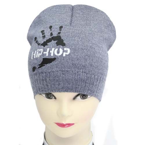 Шапка для хлопчиків Luna Kids р.50-52 сіро-синій меланж 2095 