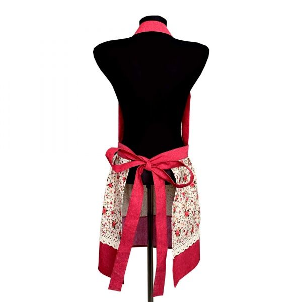 Фартук кухонный РОУЗ с кантом и кружевом La Nuit