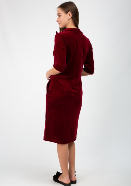 Халат велюровий Roksana 1006/50725 р. XXL бордовий 